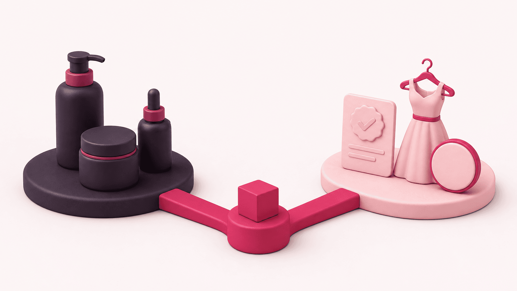 패션 브랜드의 상표와 도메인, 상세페이지 자료가 새 화장품 브랜드의 출발점으로 옮겨지는 모습